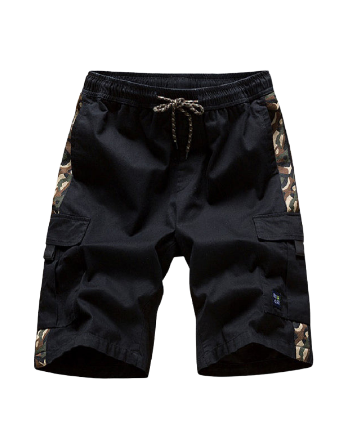 SHOPIQAT Men's Camouflage Print Panel Multi Cargo Shorts - Premium from shopiqat - Just $8.750! Shop now at shopiqat